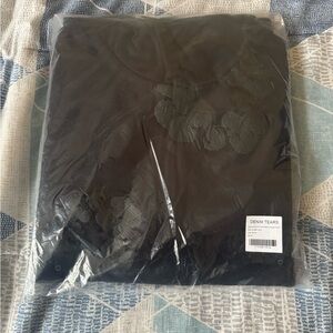 Denim Tears Black Monochrome Hoodie XL